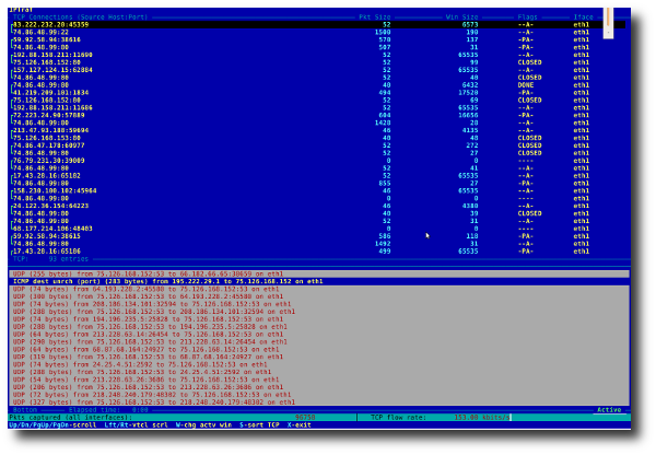 Fig.03 Network traffic statistics by TCP connection Fig.03 Network traffic statistics by TCP connection