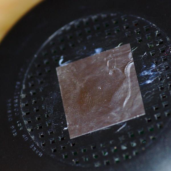 Bottom of the case with the pinhole aperture Bottom of the case with the pinhole aperture