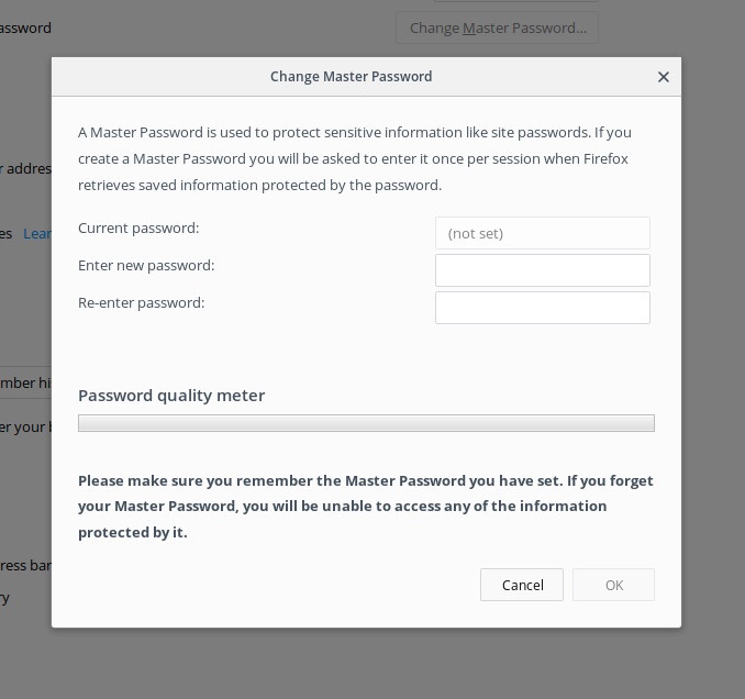 Setting password Setting password