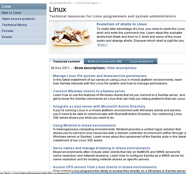 IBM: Technical for Linux programmers and system administrators IBM: Linux 程序员和系统管理员用到的技术