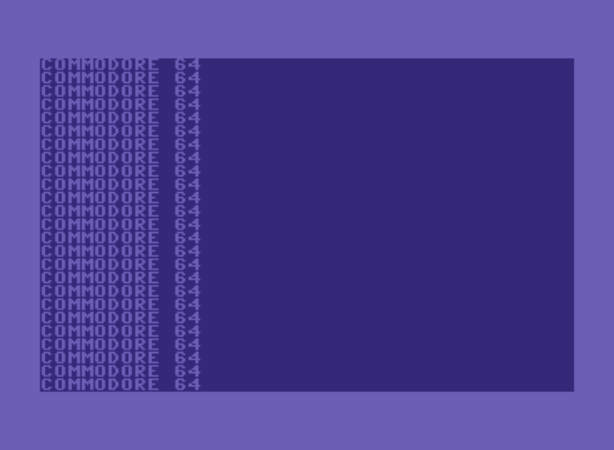 Commodore 64 显示反复打印 &ldquo;Commodore 64&rdquo; 的结果