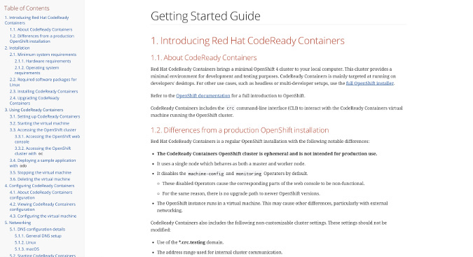 CodeReady Container CodeReady Container