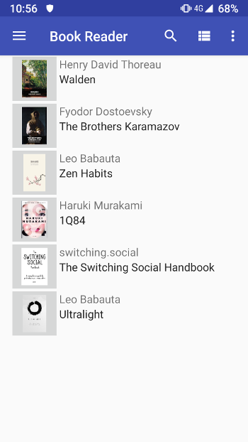Book Reader Android app Book Reader Android app
