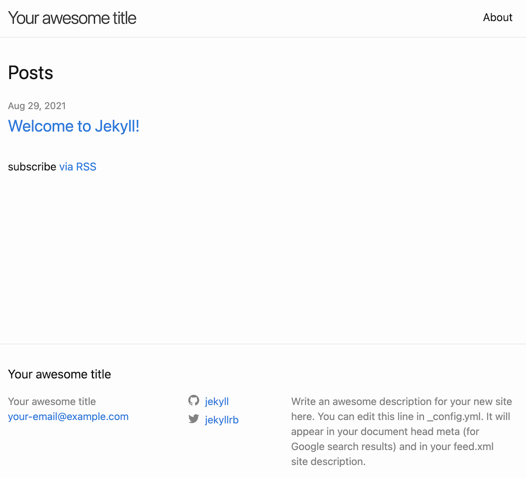 Default &ldquo;awesome&rdquo; blog